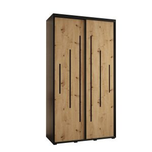 Szafa przesuwna 60 wysoka DAVOS 12 140 czarny+artisan+czarny 761862 Szafa przesuwna 60 wysoka DAVOS 12 140 czarny+artisan+czarny 761862