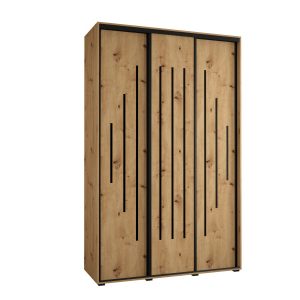 Szafa przesuwna 60 wysoka DAVOS 12 150 artisan+artisan+czarny 761066