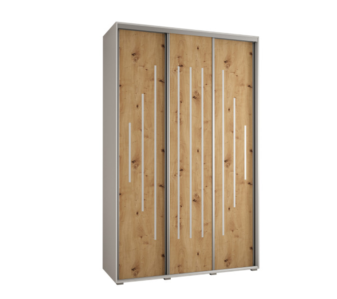 Szafa przesuwna 60 wysoka DAVOS 12 150 biały+artisan+srebrny 760625