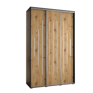 Szafa przesuwna 60 wysoka DAVOS 12 150 czarny+artisan+srebrny 760996 Szafa przesuwna 60 wysoka DAVOS 12 150 czarny+artisan+srebrny 760996