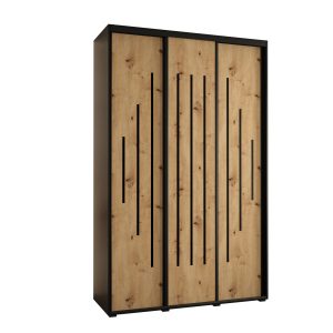 Szafa przesuwna 60 wysoka DAVOS 12 160 czarny+artisan+czarny 760750 Szafa przesuwna 60 wysoka DAVOS 12 160 czarny+artisan+czarny 760750