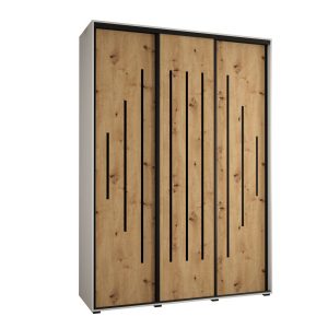 Szafa przesuwna 60 wysoka DAVOS 12 180 biały+artisan+czarny 761023 Szafa przesuwna 60 wysoka DAVOS 12 180 biały+artisan+czarny 761023