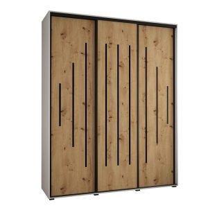 Szafa przesuwna 60 wysoka DAVOS 12 190 biały+artisan+czarny 761863 Szafa przesuwna 60 wysoka DAVOS 12 190 biały+artisan+czarny 761863