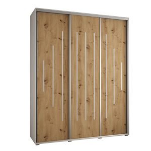 Szafa przesuwna 60 wysoka DAVOS 12 190 biały+artisan+srebrny 761890 Szafa przesuwna 60 wysoka DAVOS 12 190 biały+artisan+srebrny 761890