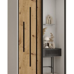 Szafa przesuwna 60 wysoka Davos 13 100 biały+artisan+czarny 161738 Szafa przesuwna 60 wysoka Davos 13 100 biały+artisan+czarny 161738