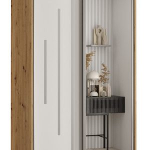 Szafa przesuwna 60 wysoka Davos 13 120 artisan+biały+srebrny 161733 Szafa przesuwna 60 wysoka Davos 13 120 artisan+biały+srebrny 161733
