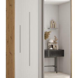 Szafa przesuwna 60 wysoka Davos 13 140 artisan+biały+srebrny 165623 Szafa przesuwna 60 wysoka Davos 13 140 artisan+biały+srebrny 165623