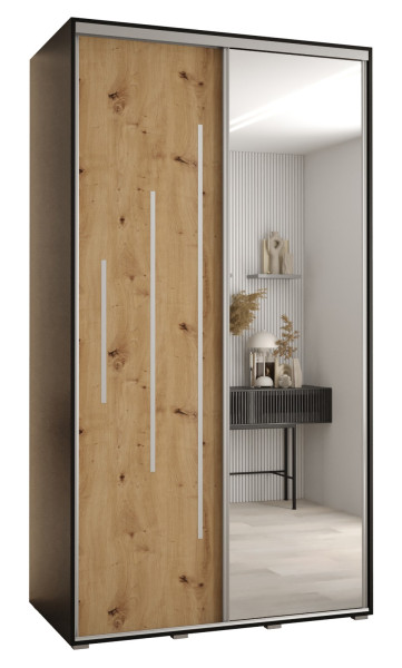 Szafa przesuwna 60 wysoka Davos 13 140 czarny+artisan+srebrn 165638