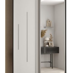 Szafa przesuwna 60 wysoka Davos 13 140 czarny+biały+srebrny 165563 Szafa przesuwna 60 wysoka Davos 13 140 czarny+biały+srebrny 165563
