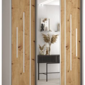 Szafa przesuwna 60 wysoka Davos 13 150 biały+artisan+srebrny 165620 Szafa przesuwna 60 wysoka Davos 13 150 biały+artisan+srebrny 165620