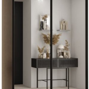 Szafa przesuwna 60 wysoka Davos 2 130 czarny+czarny+czarny 133965 Szafa przesuwna 60 wysoka Davos 2 130 czarny+czarny+czarny 133965
