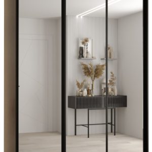 Szafa przesuwna 60 wysoka Davos 2 170 czarny+czarny+czarny 133999 Szafa przesuwna 60 wysoka Davos 2 170 czarny+czarny+czarny 133999