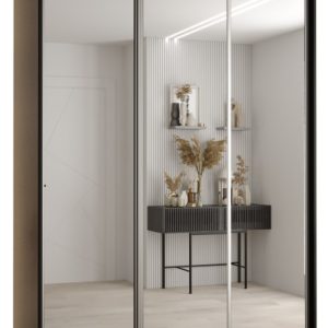 Szafa przesuwna 60 wysoka Davos 2 170 czarny+czarny+srebrny 133908 Szafa przesuwna 60 wysoka Davos 2 170 czarny+czarny+srebrny 133908