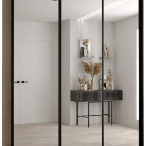 Szafa przesuwna 60 wysoka Davos 2 190 czarny+czarny+czarny 134013 Szafa przesuwna 60 wysoka Davos 2 190 czarny+czarny+czarny 134013
