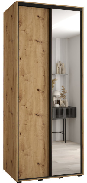 Szafa przesuwna 60 wysoka Davos 3 120 artisan+artisan+czarny 134557