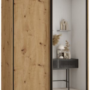 Szafa przesuwna 60 wysoka Davos 3 130 artisan+artisan+czarny 134083