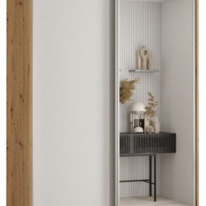 Szafa przesuwna 60 wysoka Davos 3 130 artisan+biały+srebrny 134167