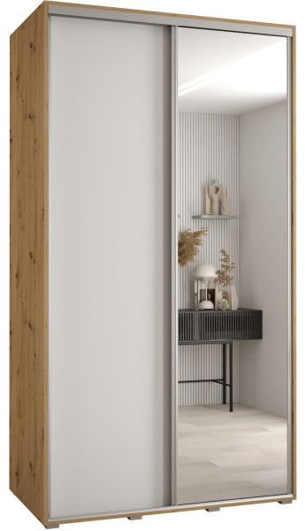 Szafa przesuwna 60 wysoka Davos 3 130 artisan+biały+srebrny 134167