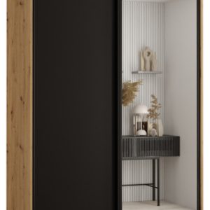 Szafa przesuwna 60 wysoka Davos 3 130 artisan+czarny+czarny 139404