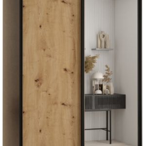 Szafa przesuwna 60 wysoka Davos 3 130 czarny+artisan+czarny 134157 Szafa przesuwna 60 wysoka Davos 3 130 czarny+artisan+czarny 134157