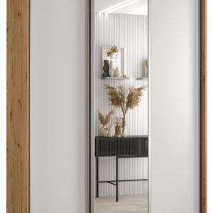 Szafa przesuwna 60 wysoka Davos 3 150 artisan+biały+srebrny 139385