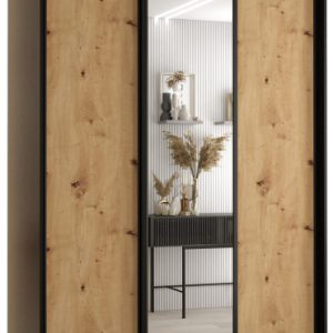 Szafa przesuwna 60 wysoka Davos 3 150 czarny+artisan+czarny 139379