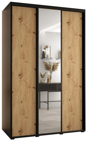 Szafa przesuwna 60 wysoka Davos 3 150 czarny+artisan+czarny 139379
