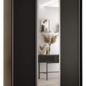 Szafa przesuwna 60 wysoka Davos 3 150 czarny+czarny+srebrny 139349 Szafa przesuwna 60 wysoka Davos 3 150 czarny+czarny+srebrny 139349