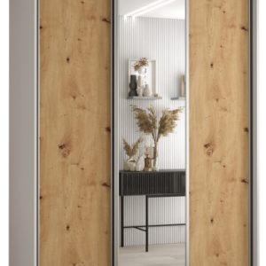 Szafa przesuwna 60 wysoka Davos 3 160 biały+artisan+srebrny 138734 Szafa przesuwna 60 wysoka Davos 3 160 biały+artisan+srebrny 138734