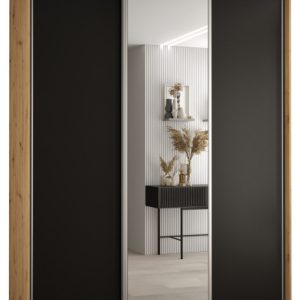 Szafa przesuwna 60 wysoka Davos 3 200 artisan+czarny+srebrny 139321