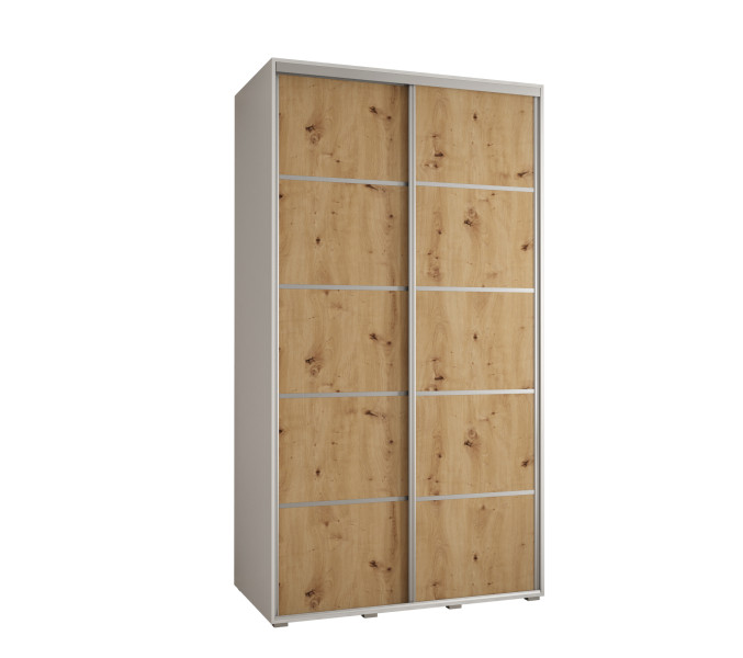 Szafa przesuwna 60 wysoka DAVOS 4 140 biały+artisan+srebrny 761117