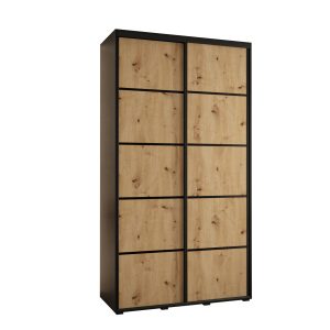 Szafa przesuwna 60 wysoka DAVOS 4 140 czarny+artisan+czarny 760524 Szafa przesuwna 60 wysoka DAVOS 4 140 czarny+artisan+czarny 760524