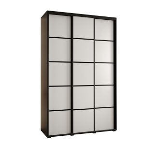 Szafa przesuwna 60 wysoka DAVOS 4 150 czarny+biały+czarny 760939 Szafa przesuwna 60 wysoka DAVOS 4 150 czarny+biały+czarny 760939