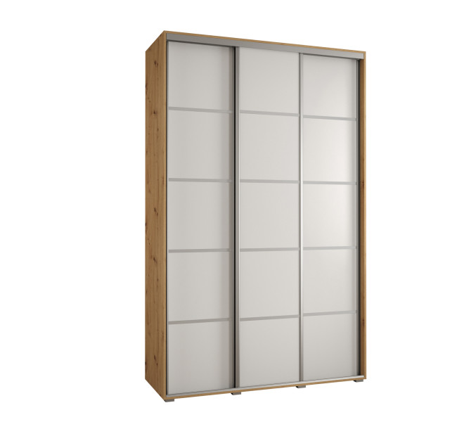 Szafa przesuwna 60 wysoka DAVOS 4 160 artisan+biały+srebrny 759803