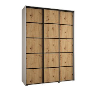 Szafa przesuwna 60 wysoka DAVOS 4 180 biały+artisan+czarny 759783 Szafa przesuwna 60 wysoka DAVOS 4 180 biały+artisan+czarny 759783