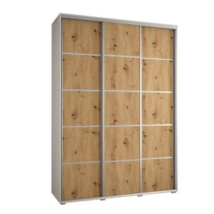 Szafa przesuwna 60 wysoka DAVOS 4 180 biały+artisan+srebrny 759681 Szafa przesuwna 60 wysoka DAVOS 4 180 biały+artisan+srebrny 759681