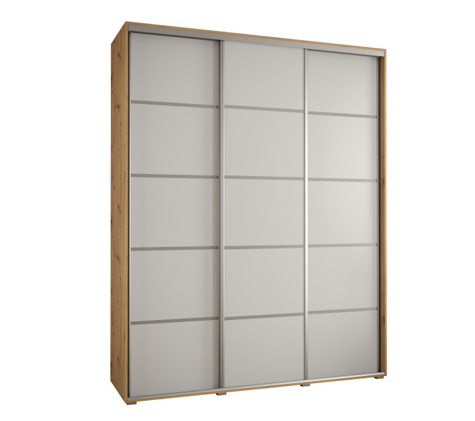 Szafa przesuwna 60 wysoka DAVOS 4 190 artisan+biały+srebrny 759604