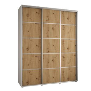 Szafa przesuwna 60 wysoka DAVOS 4 190 biały+artisan+srebrny 759627 Szafa przesuwna 60 wysoka DAVOS 4 190 biały+artisan+srebrny 759627