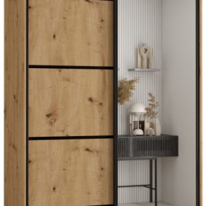 Szafa przesuwna 60 wysoka Davos 5 130 artisan+artisan+czarny 139499