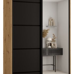 Szafa przesuwna 60 wysoka Davos 5 130 artisan+czarny+czarny 139485