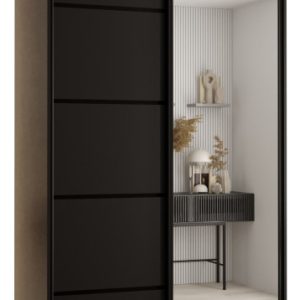 Szafa przesuwna 60 wysoka Davos 5 140 czarny+czarny+czarny 139679