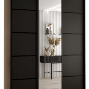 Szafa przesuwna 60 wysoka Davos 5 170 czarny+czarny+czarny 141761 Szafa przesuwna 60 wysoka Davos 5 170 czarny+czarny+czarny 141761