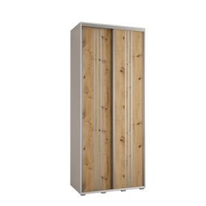 Szafa przesuwna 60 wysoka DAVOS 6 110 biały+artisan+srebrny 760875 Szafa przesuwna 60 wysoka DAVOS 6 110 biały+artisan+srebrny 760875