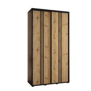 Szafa przesuwna 60 wysoka DAVOS 6 130 czarny+artisan+czarny 760814 Szafa przesuwna 60 wysoka DAVOS 6 130 czarny+artisan+czarny 760814