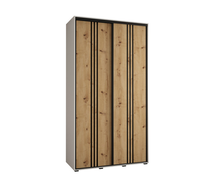 Szafa przesuwna 60 wysoka DAVOS 6 140 biały+artisan+czarny 760578