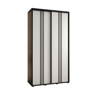 Szafa przesuwna 60 wysoka DAVOS 6 140 czarny+biały+czarny 761027