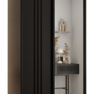 Szafa przesuwna 60 wysoka Davos 7 110 czarny+czarny+czarny 154674 Szafa przesuwna 60 wysoka Davos 7 110 czarny+czarny+czarny 154674