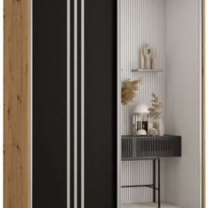 Szafa przesuwna 60 wysoka Davos 7 130 artisan+czarny+srebrny 147363 Szafa przesuwna 60 wysoka Davos 7 130 artisan+czarny+srebrny 147363