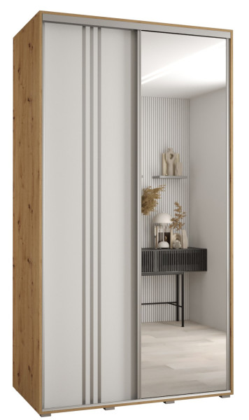 Szafa przesuwna 60 wysoka Davos 7 140 artisan+biały+srebrny 147572
