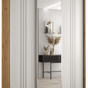 Szafa przesuwna 60 wysoka Davos 7 170 artisan+biały+srebrny 147432